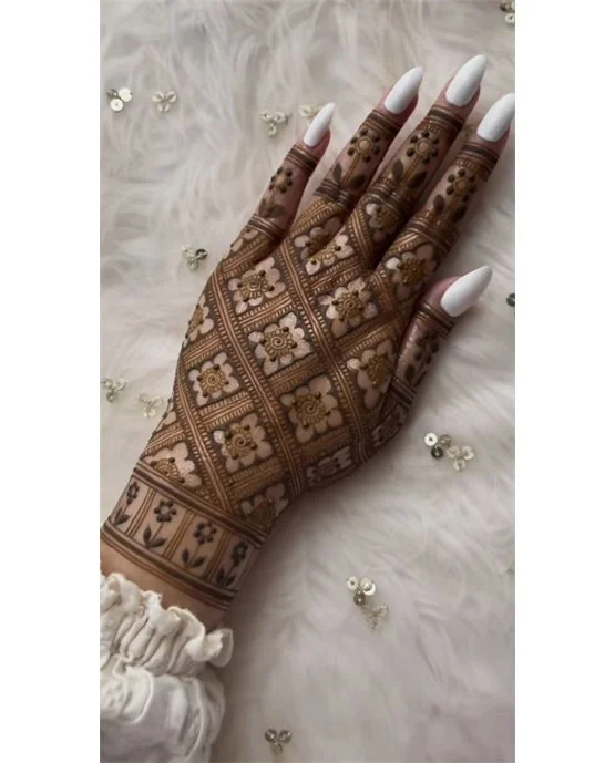 Rich Heart Concept Blending Into Back Hand Mehndi Design Rich Heart Concept Blending Into Back Hand Mehndi Design